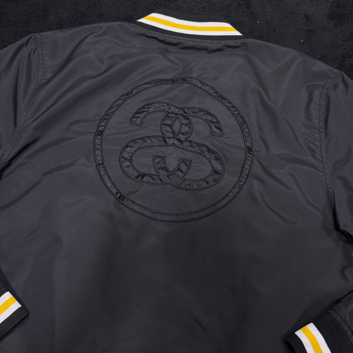 L 스투시 블랙 SS 링크 나일론 스타디움 바시티자켓 상품이미지4