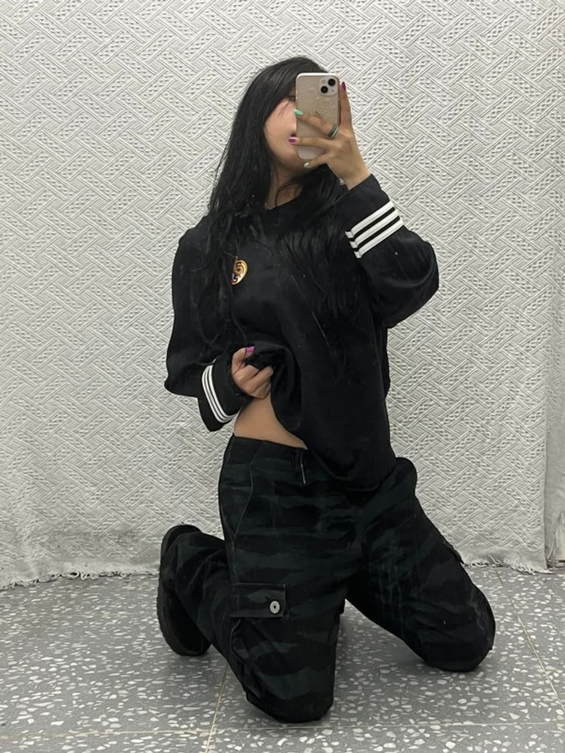 누드본즈 빈티지 카모플라주 밀리터리 카고팬츠 M C06586 상품이미지2