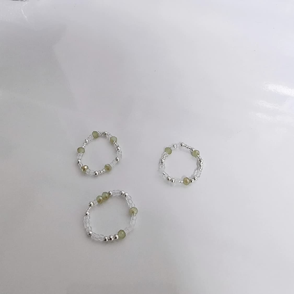 데일리 비즈 반지 세트🍈💚 상품이미지2