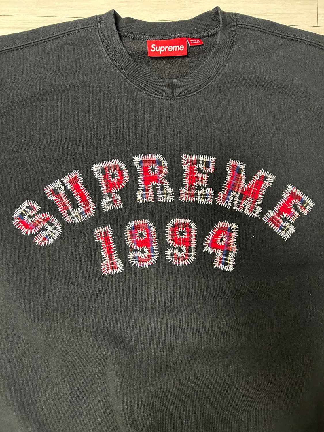 (L) 슈프림 플레이드 아크 크루넥 - 26ss 상품이미지4