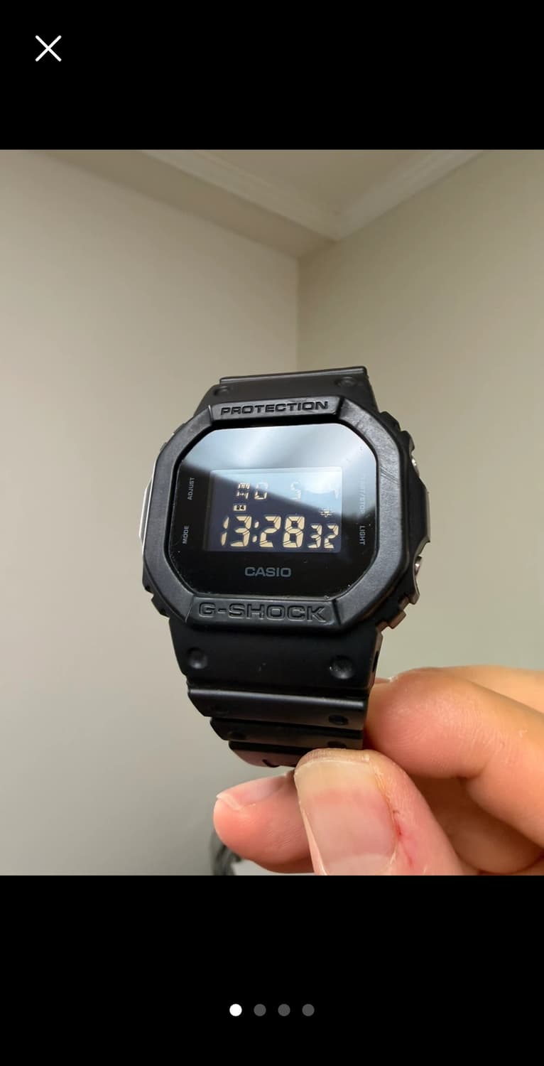 카시오 지샥 G-SHOCK DW-5600BB 올블랙 시계 상품이미지1