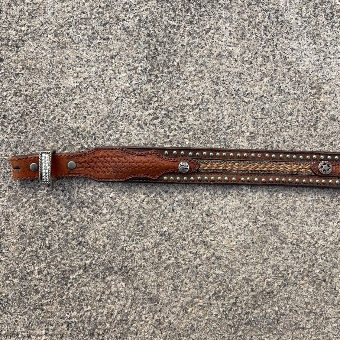 토니 라마 Tony Lama 스터디드 웨스턴 레더 벨트 상품이미지4