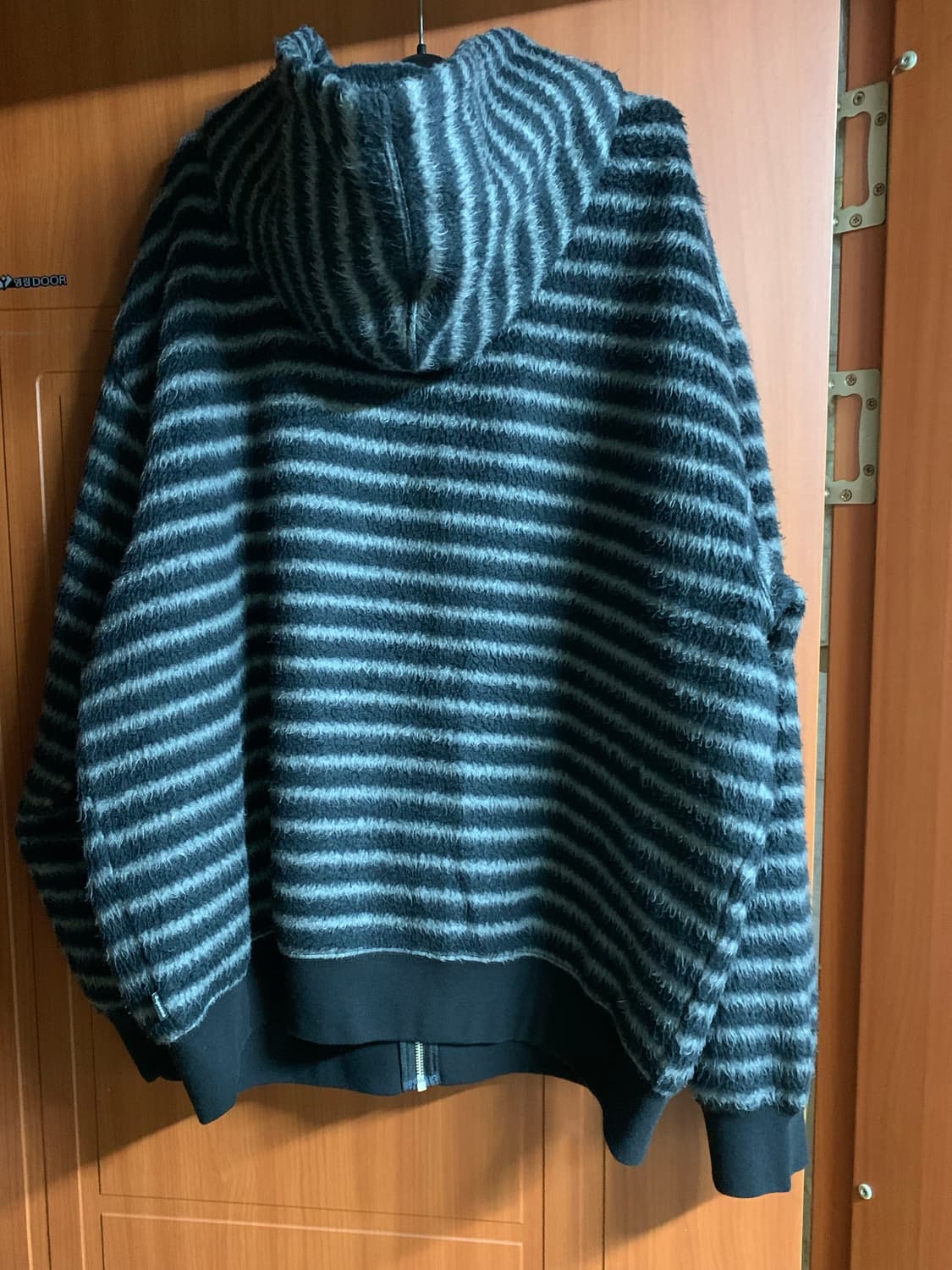 [XL]슈프림 브러쉬드 후드집업 모헤어 블랙 상품이미지2