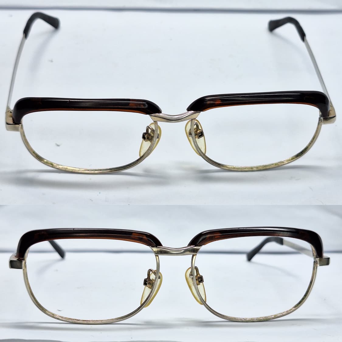 80s 일본 빈티지 스테인리스 브로우라인 하금테 안경테/수입 패션 클래식 상품이미지2