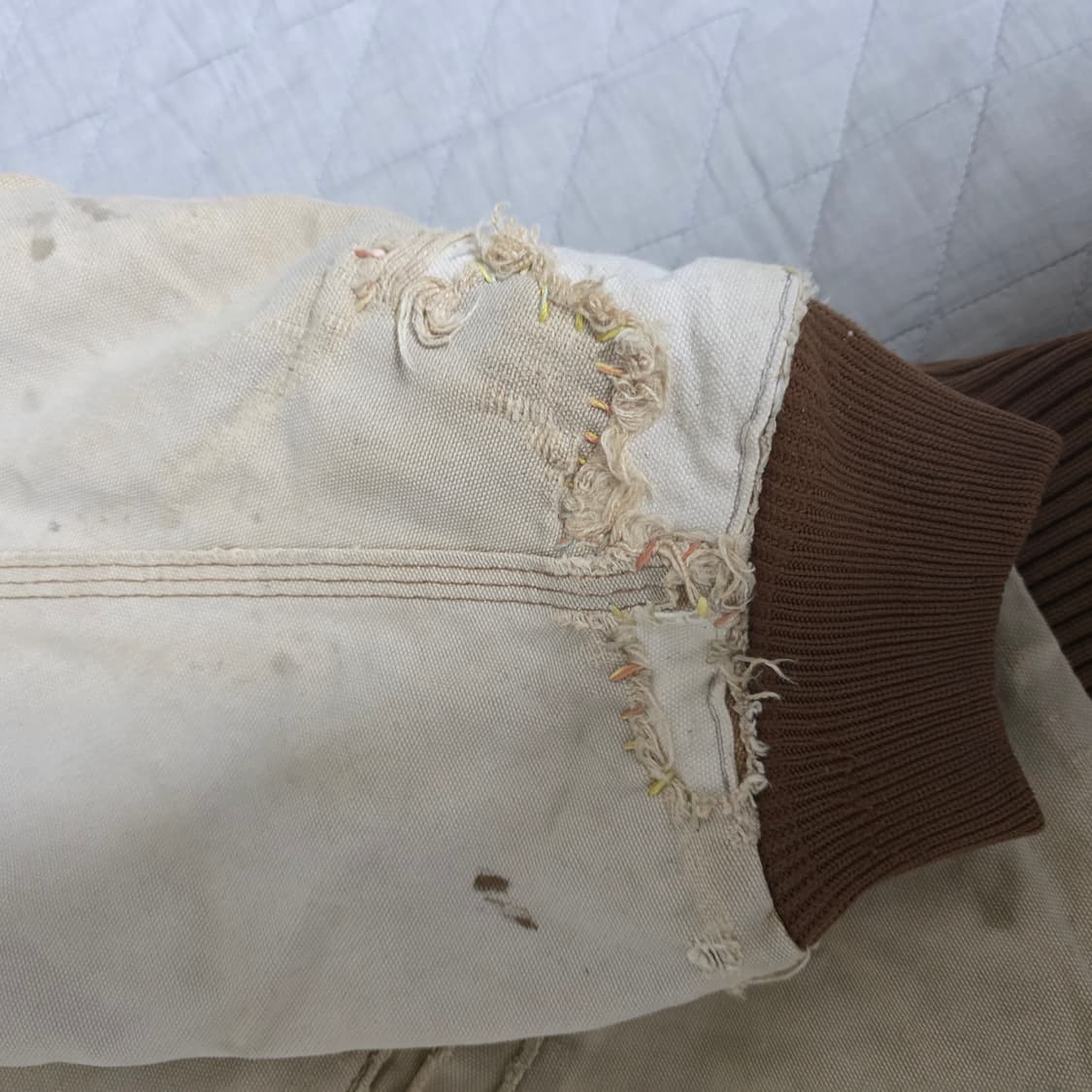 [XXL] 80-90s 빈티지 칼하트 산타페 j13 14트래쉬드 워크자켓 상품이미지3