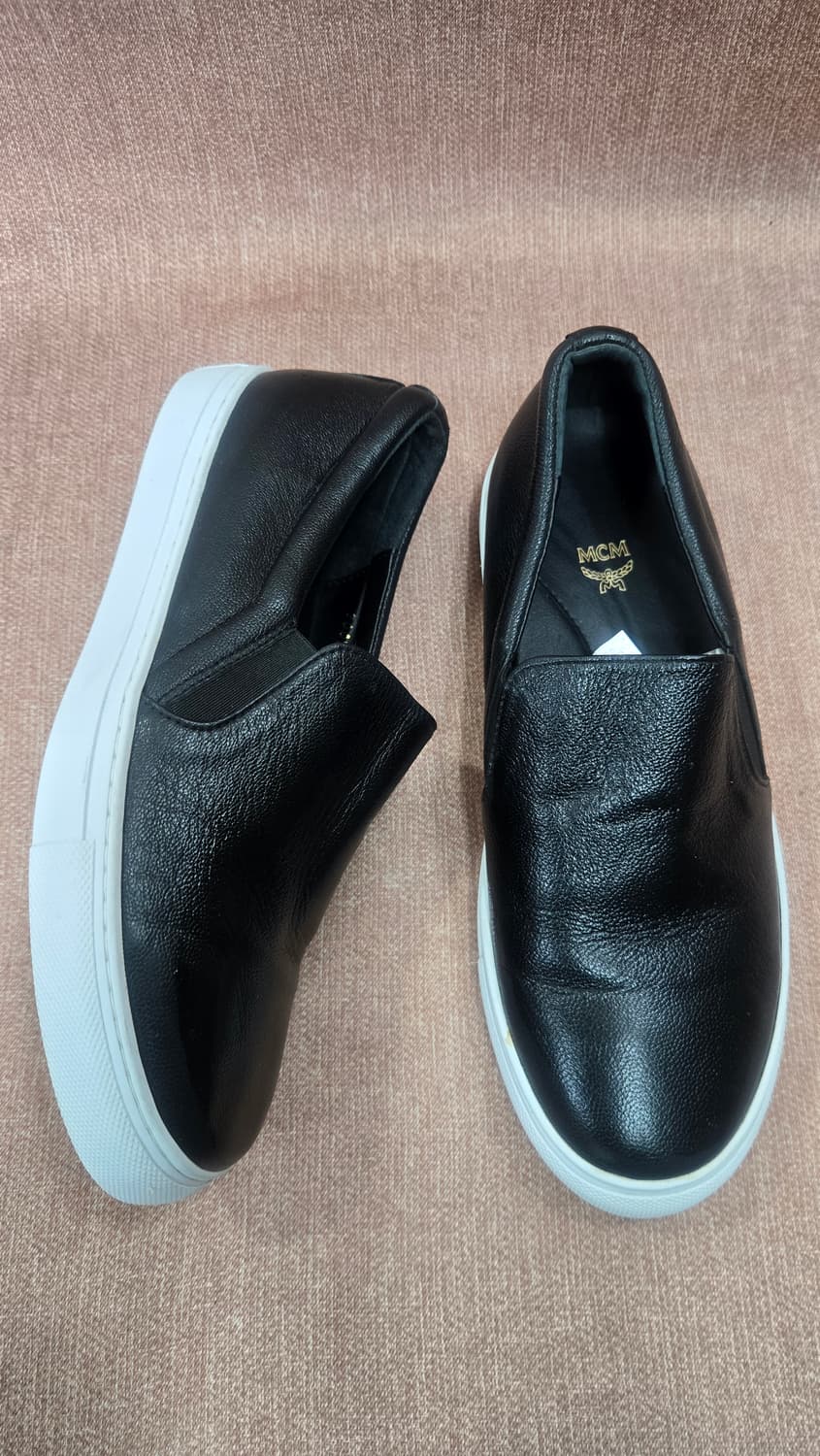 MCM 240mm- 블랙 가죽 슬립온 스니커즈 상품이미지1