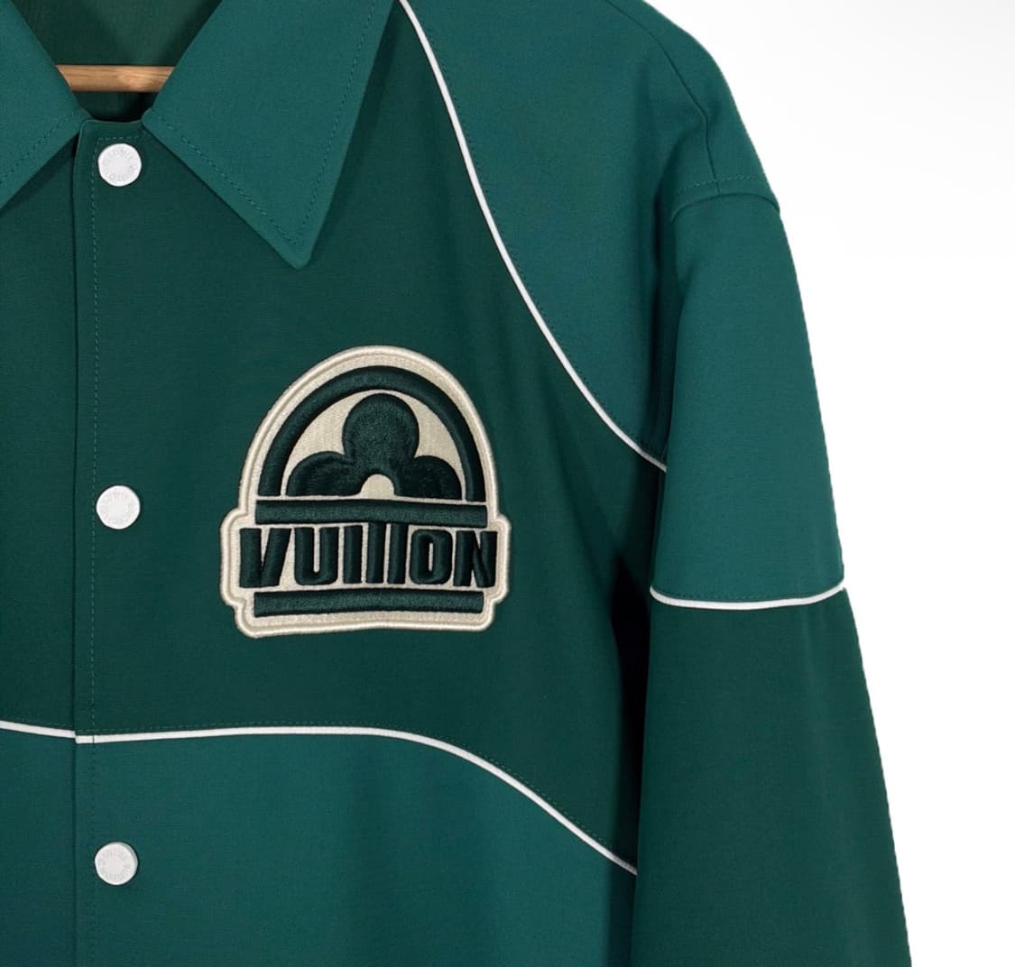 [52] 루이비통 23fw LV 비통 플라워 코튼 바시티 코치 자켓 그린 상품이미지5