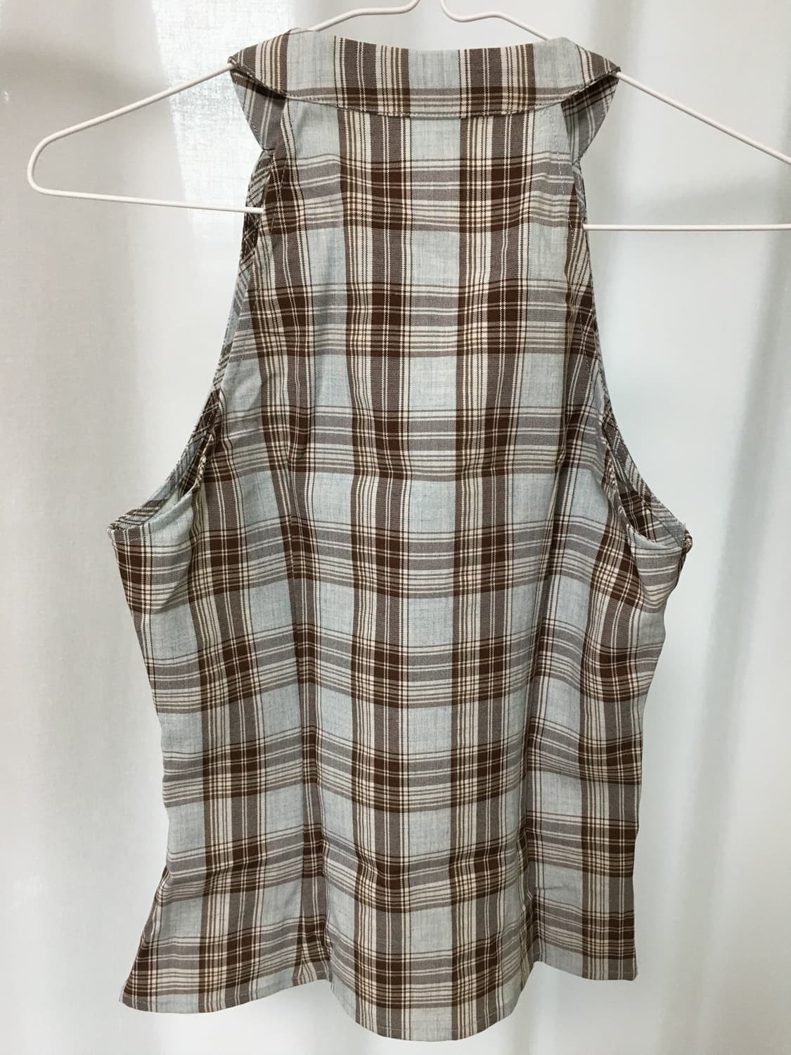 checked halter tank top 상품이미지2
