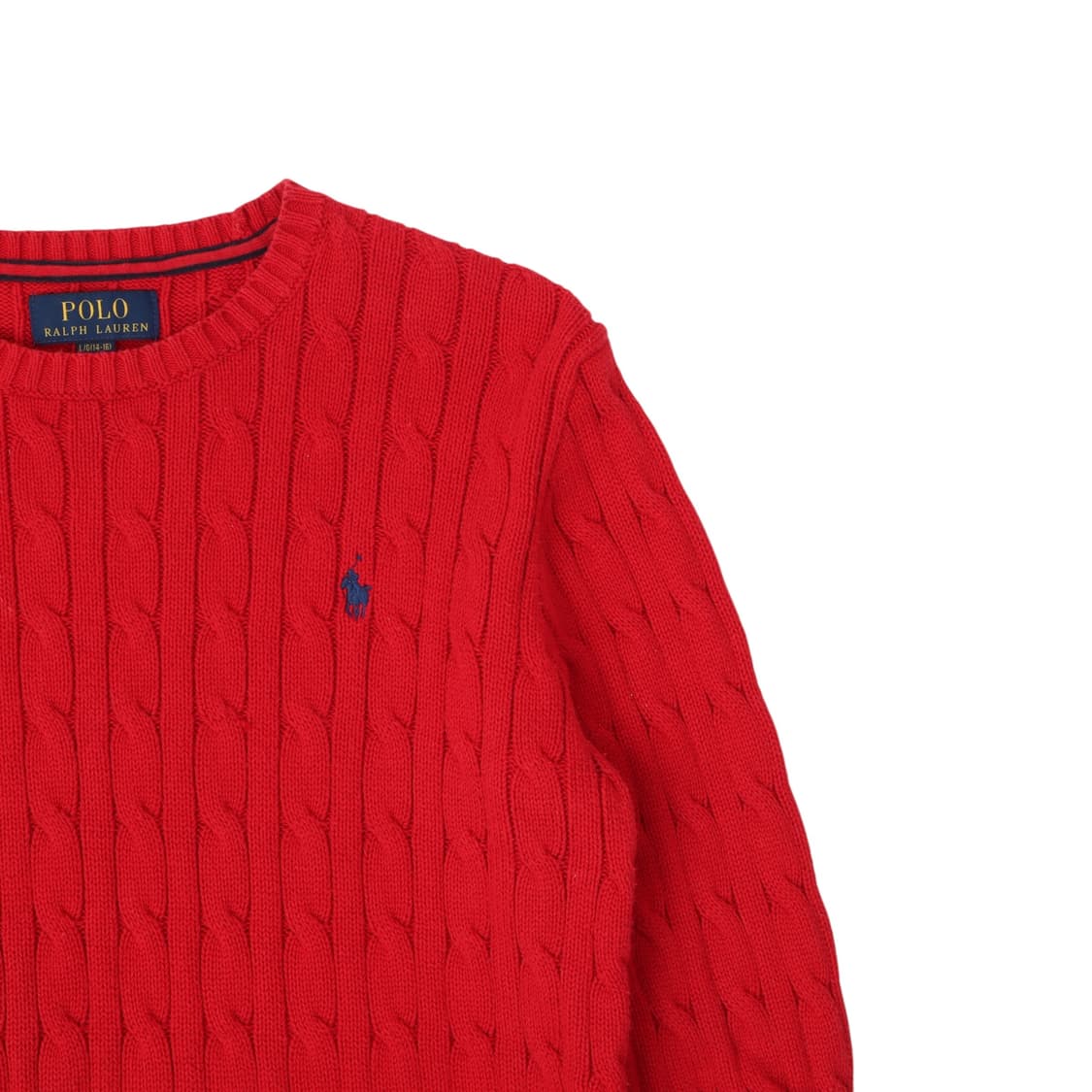 폴로 랄프로렌 레드 케이블 니트 상품이미지3