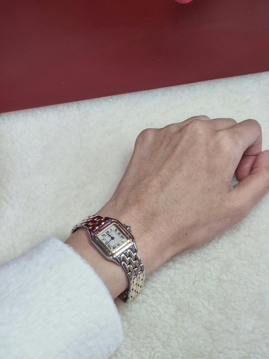 까르띠에 팬더 18K 두줄 콤비 SM 쿼츠 여성시계 상품이미지8