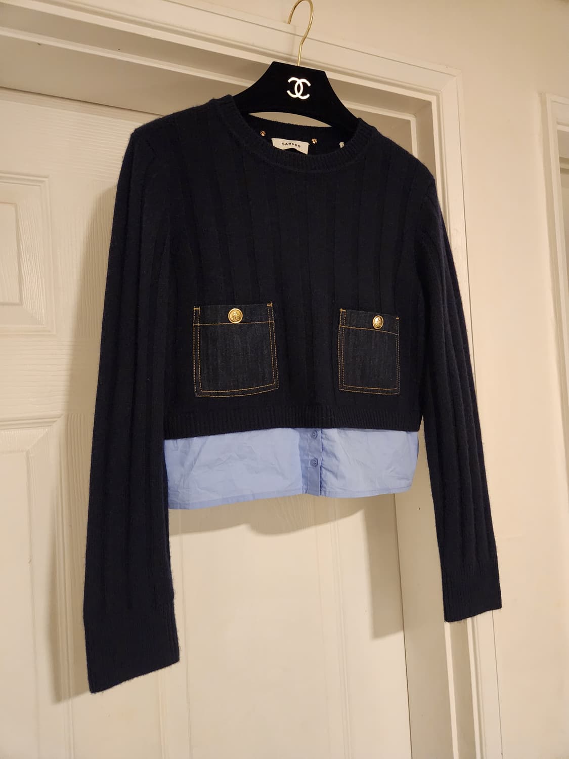 (정품)산드로 Sandro 네이비 니트 상품이미지2
