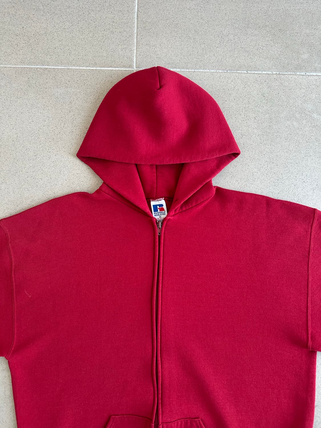 90s 빈티지 러셀 후드집업 레드 XL USA 상품이미지4
