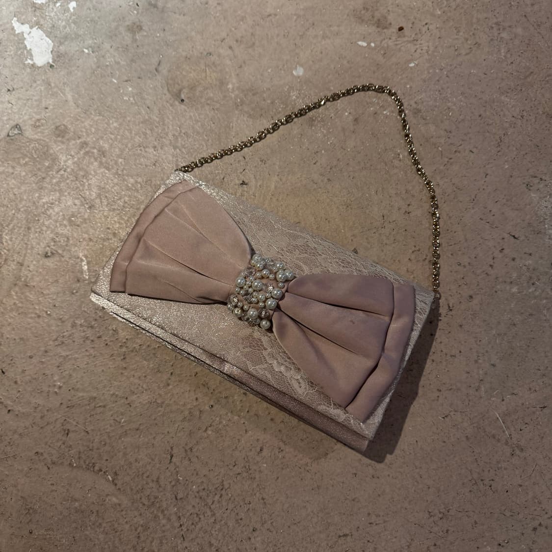 핑크 레이스 리본 핸드백 상품이미지5