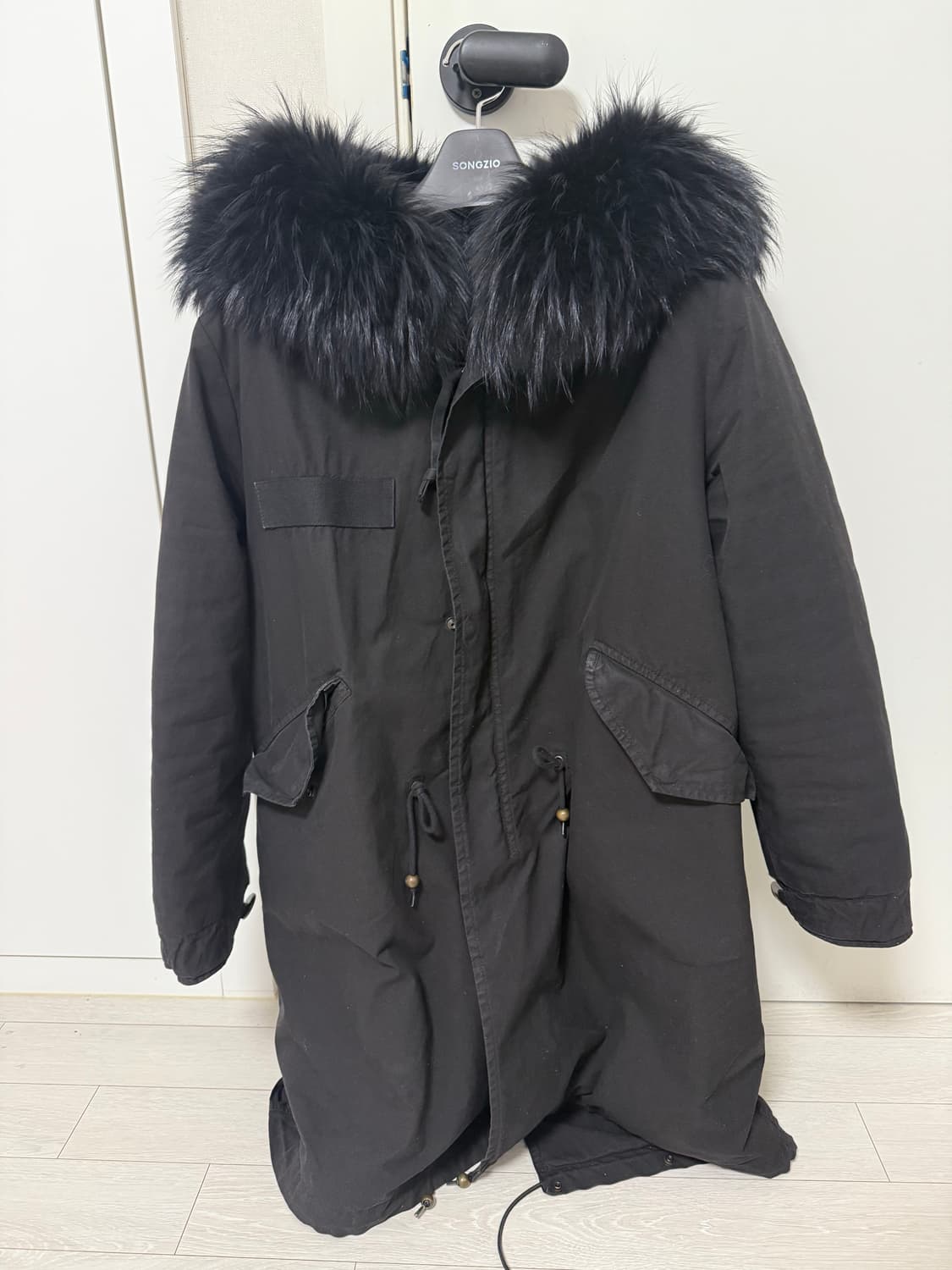 미스터앤미세스퍼 블랙 블루퍼 야상 s 100~105 상품이미지1