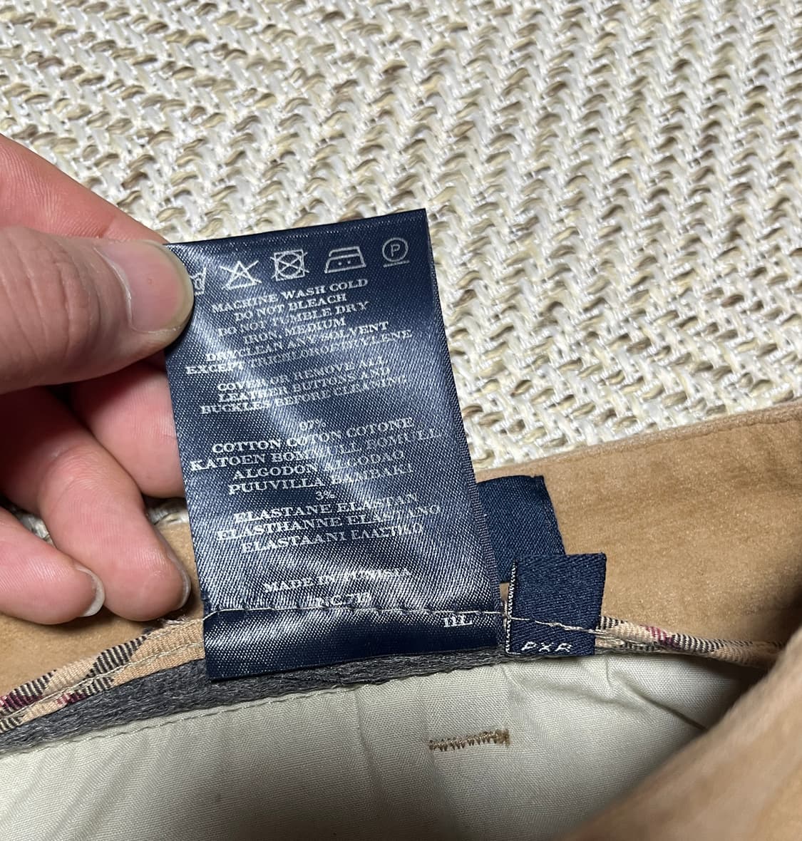 버버리 스웨이드 와이드 치노팬츠 슬랙스 38 상품이미지8