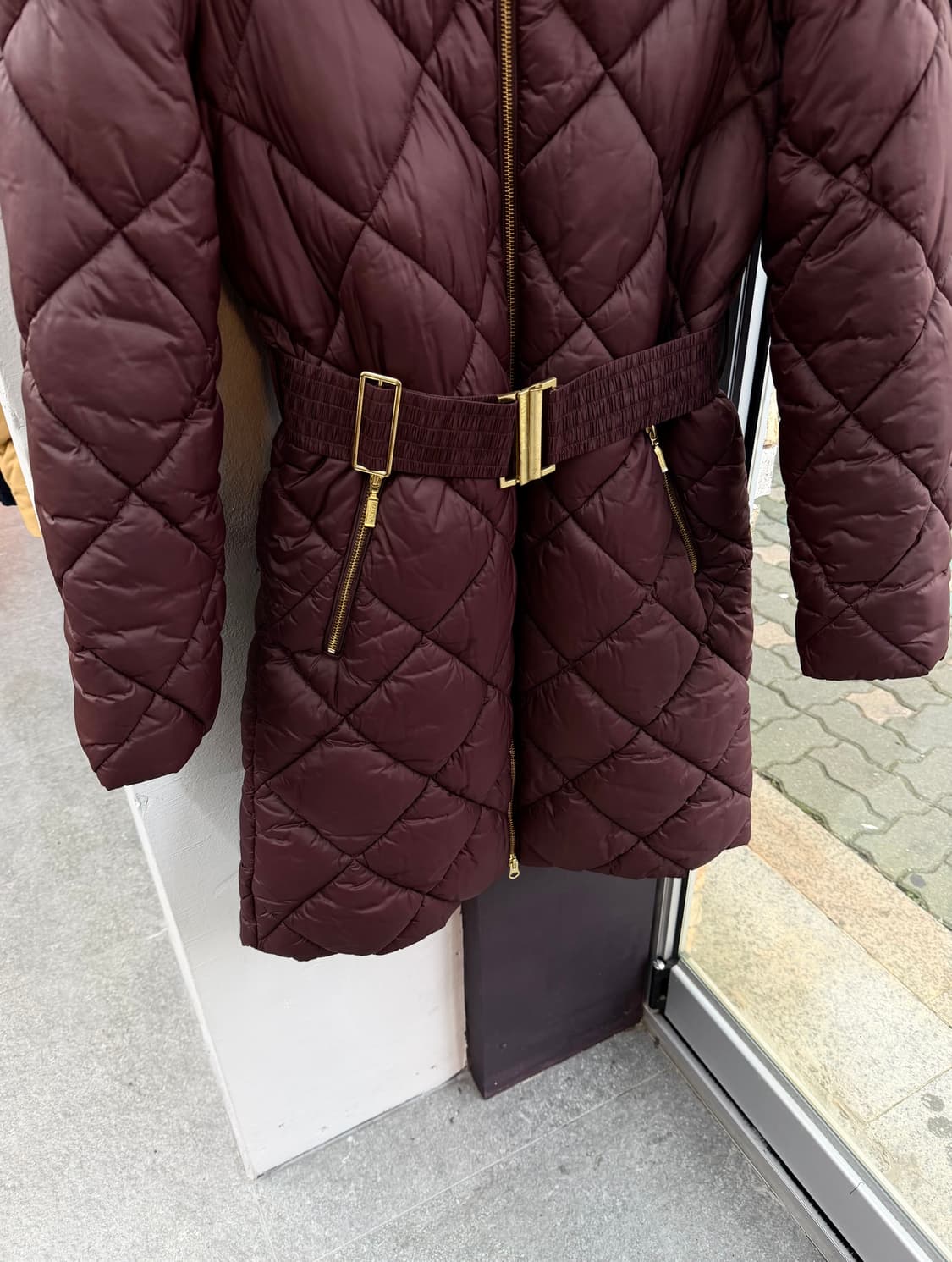 UK8/ 바버 인터내셔널 벨티드 퀼팅 롱패딩 상품이미지4
