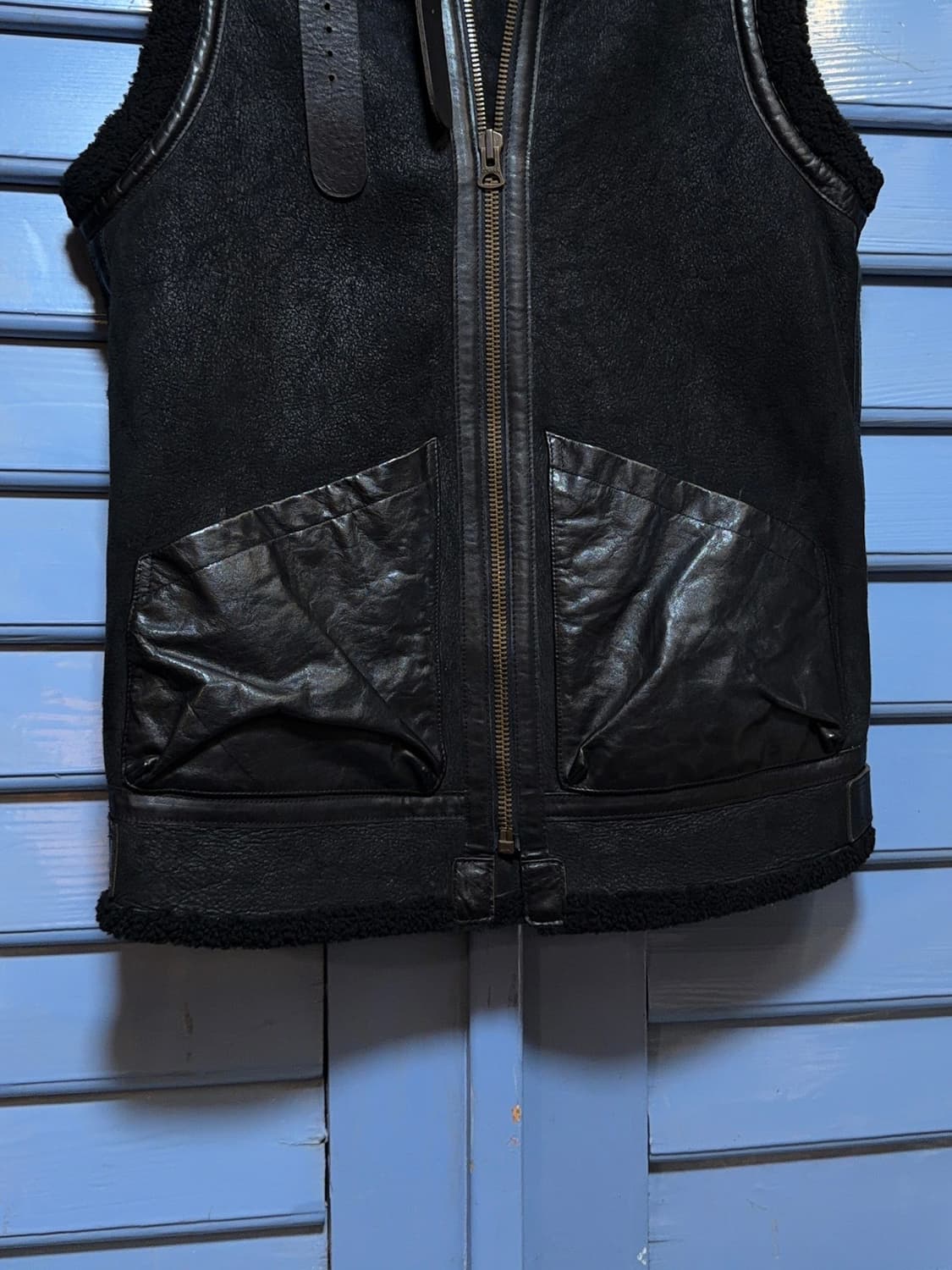 폴로 랄프로렌 B-3 리얼 퍼 레더 베스트 상품이미지6