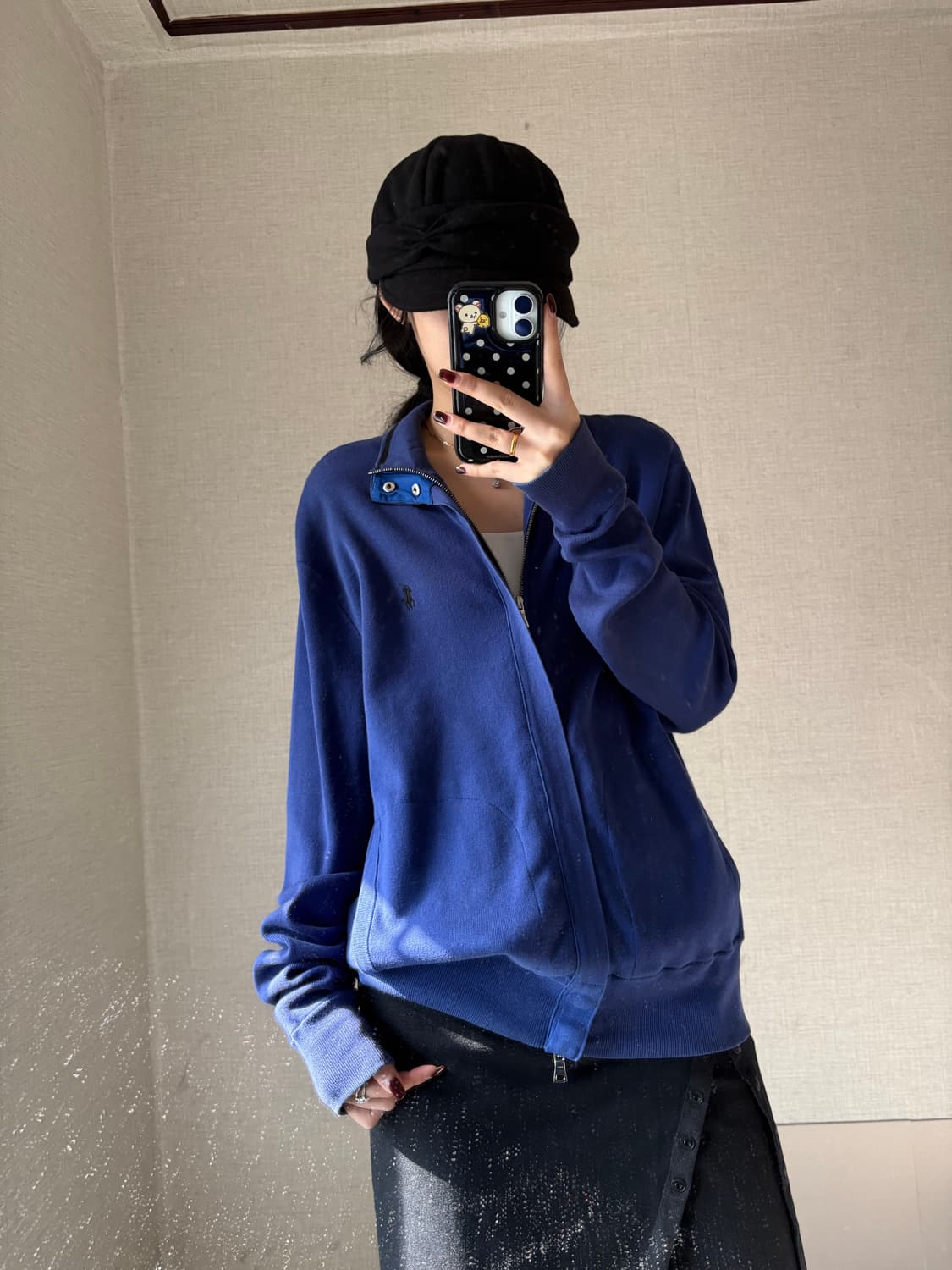 폴로 네이비 루즈핏 니트집업 상품이미지5