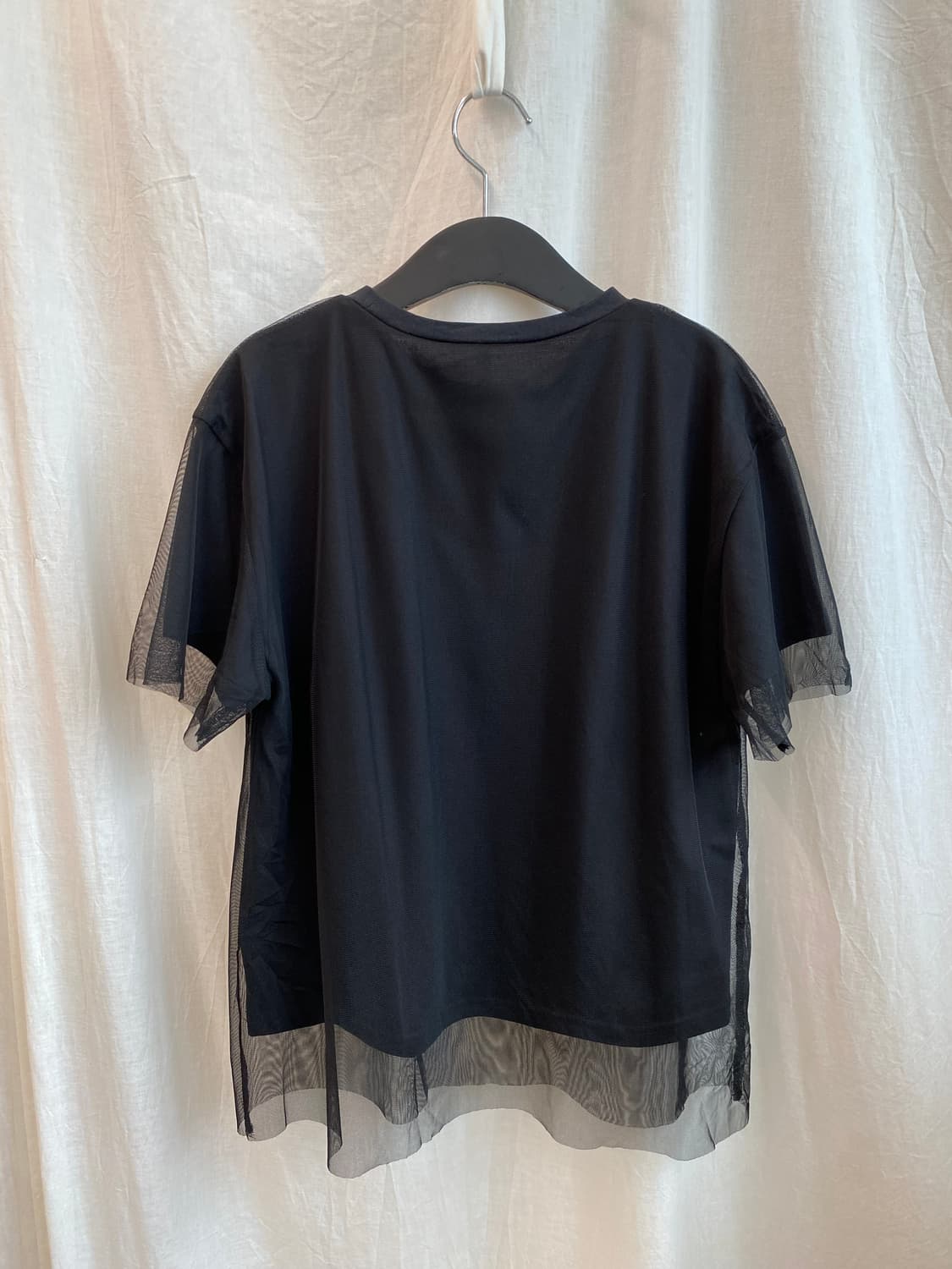 HK WORKS LONDON 블랙 레이어드 반팔탑(M) 상품이미지2