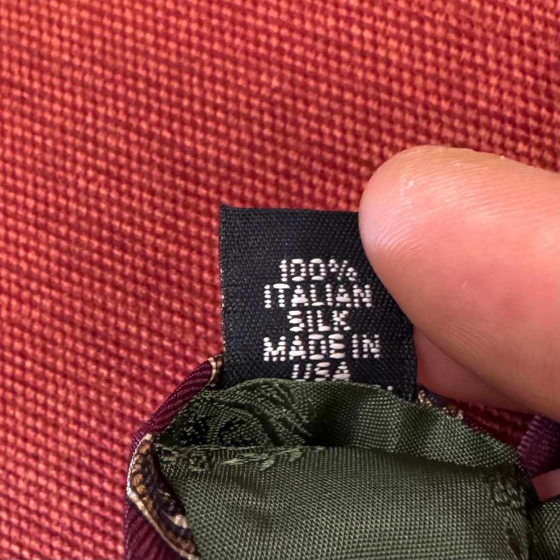 90s 타미힐피거 이탈리안 실크 페이즐리 넥타이 made in USA   상품이미지5
