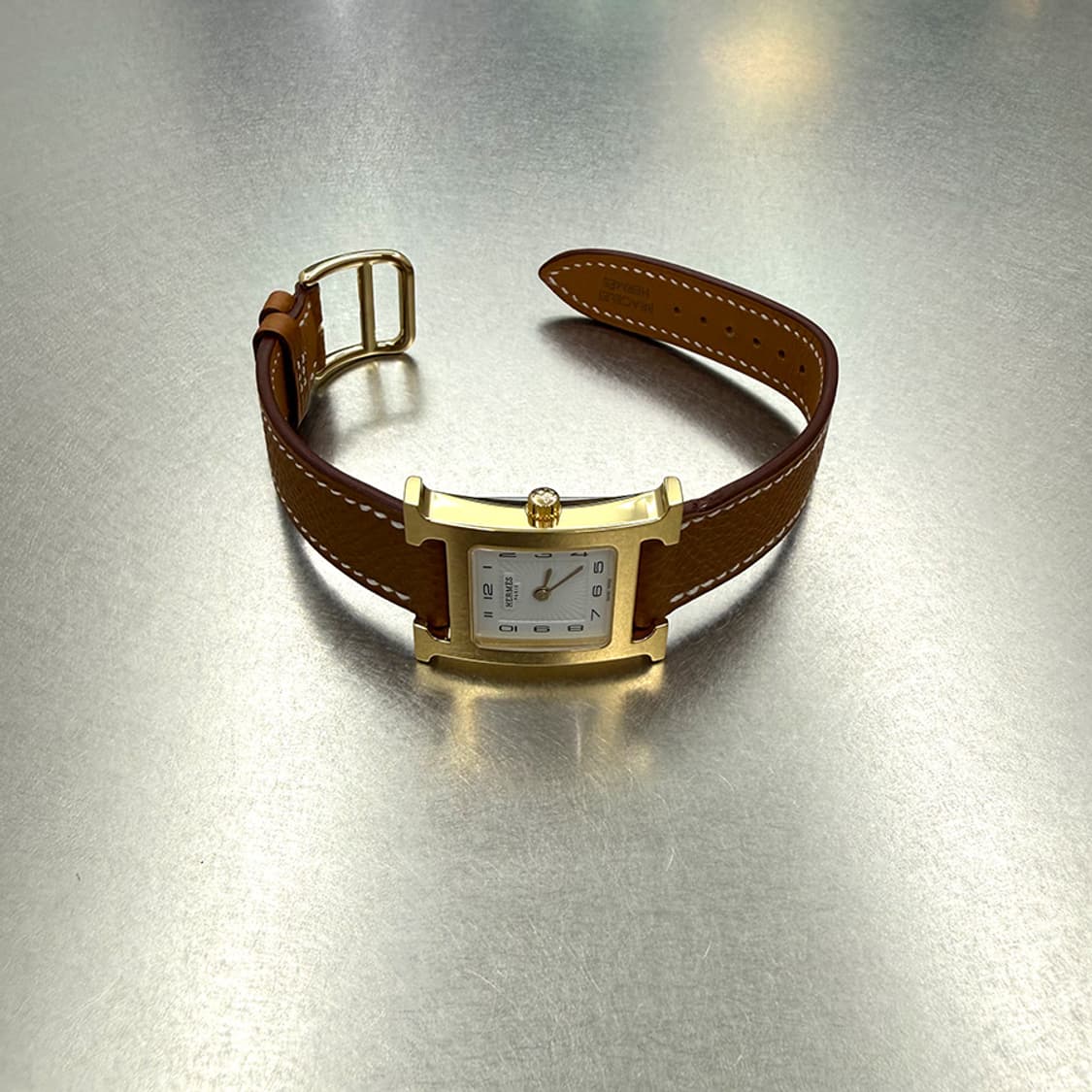 에르메스 클래식 워치 H 아워 금장시계 스몰 상품이미지9