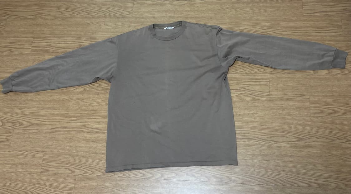 오라리 롱슬리브 긴팔 티셔츠 브라운 3사이즈 상품이미지5