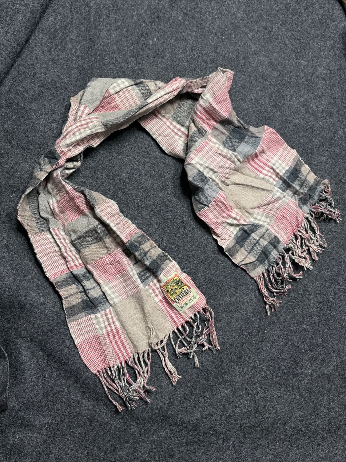 "COTIERA" cotton100% check muffler 상품이미지4