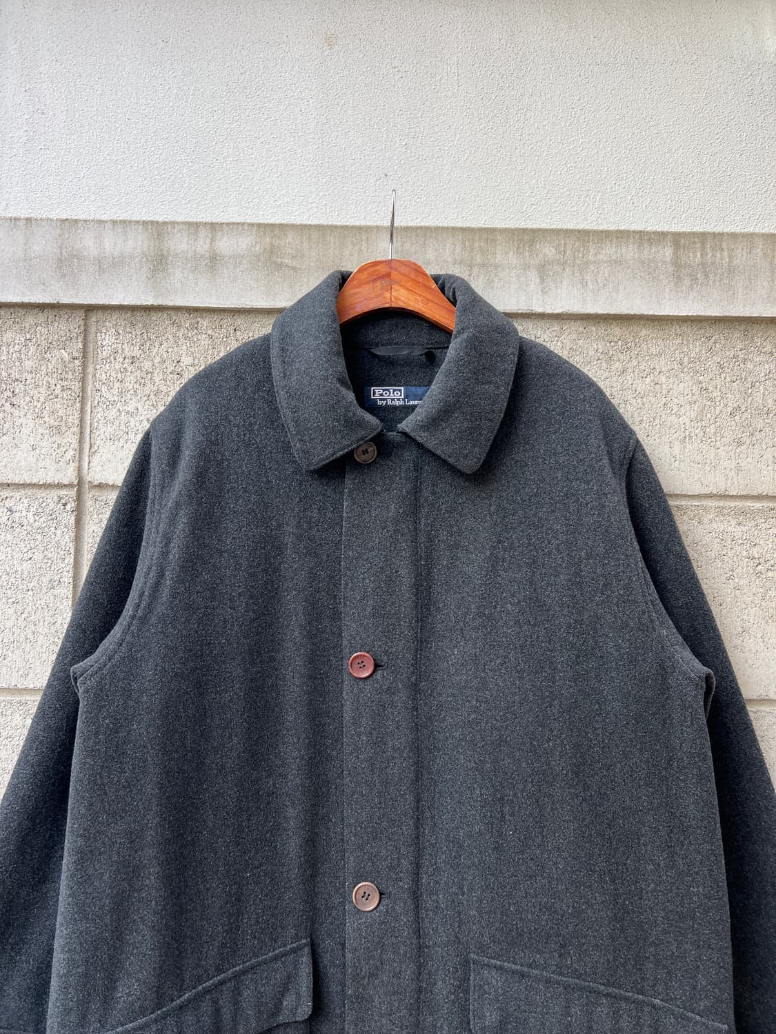 1990s POLO RALPH LAUREN PADDED 폴로 울코트 상품이미지4