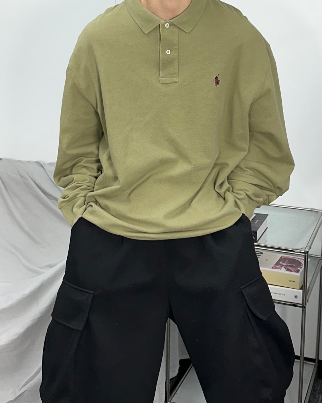 폴로 랄프로렌 카키 긴팔 pk 2XL 상품이미지1