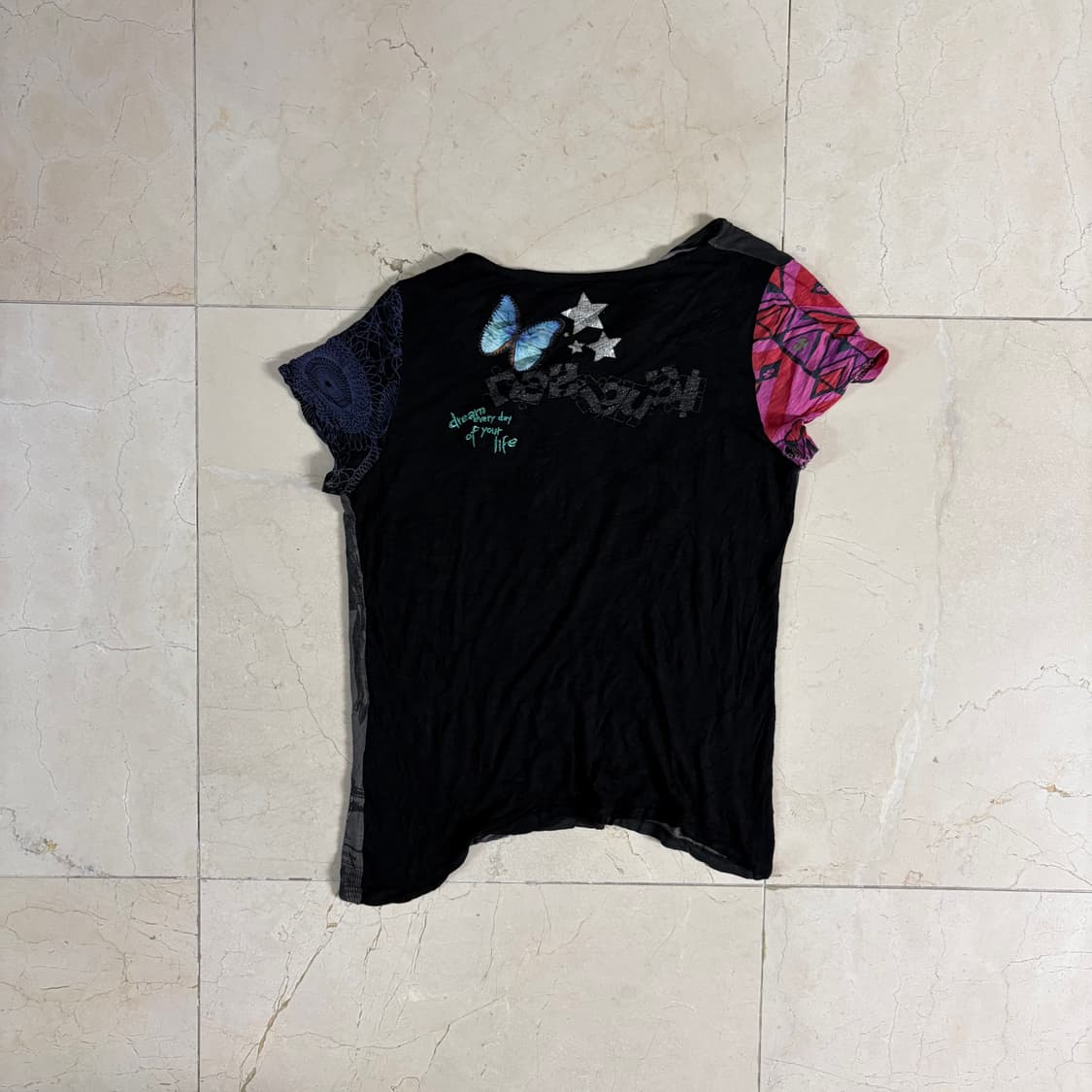 Desigual Asymmetrical Graphic Tee 상품이미지7