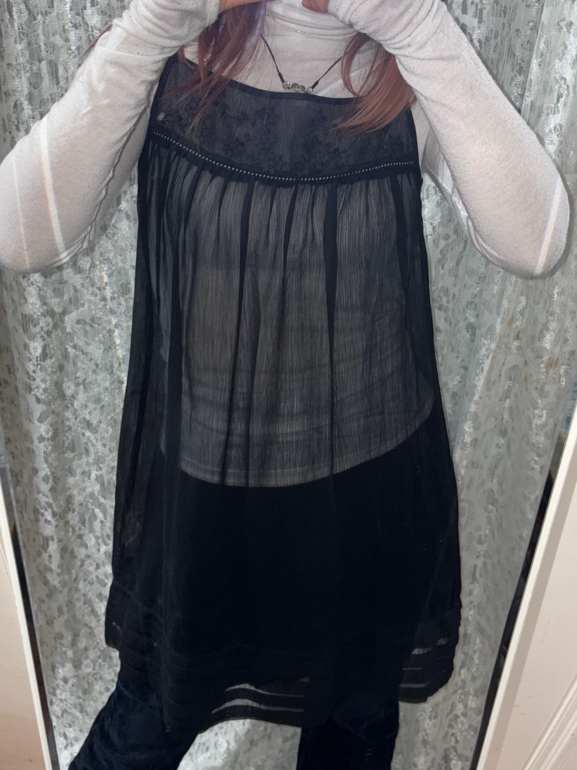 Black seethrough sleeveless 상품이미지5