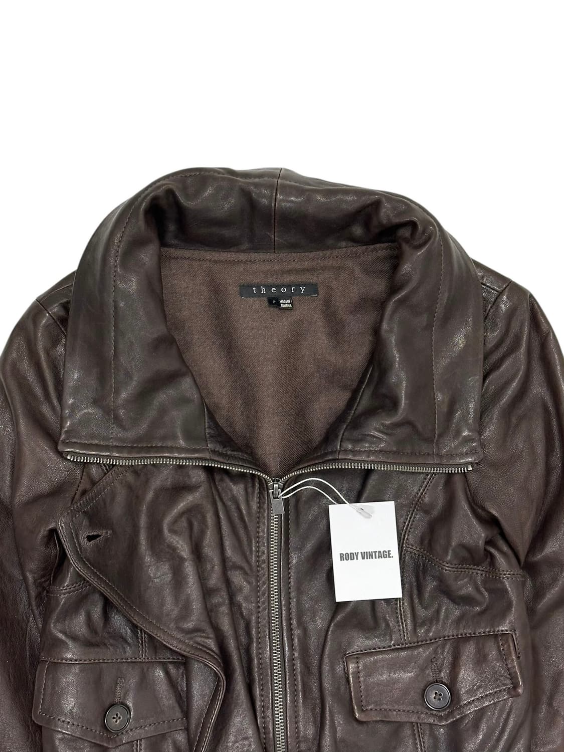 (09s) 띠어리 레더 집업 자켓 상품이미지4