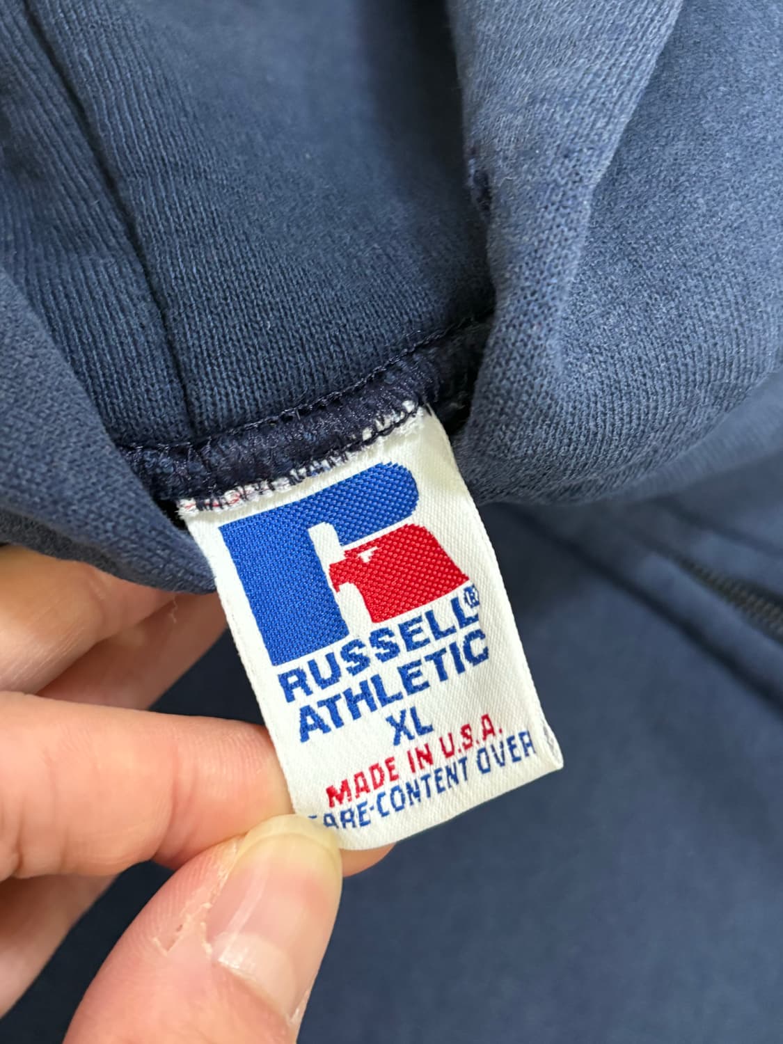 90s usa 러셀 후드집업 네이비 상품이미지4