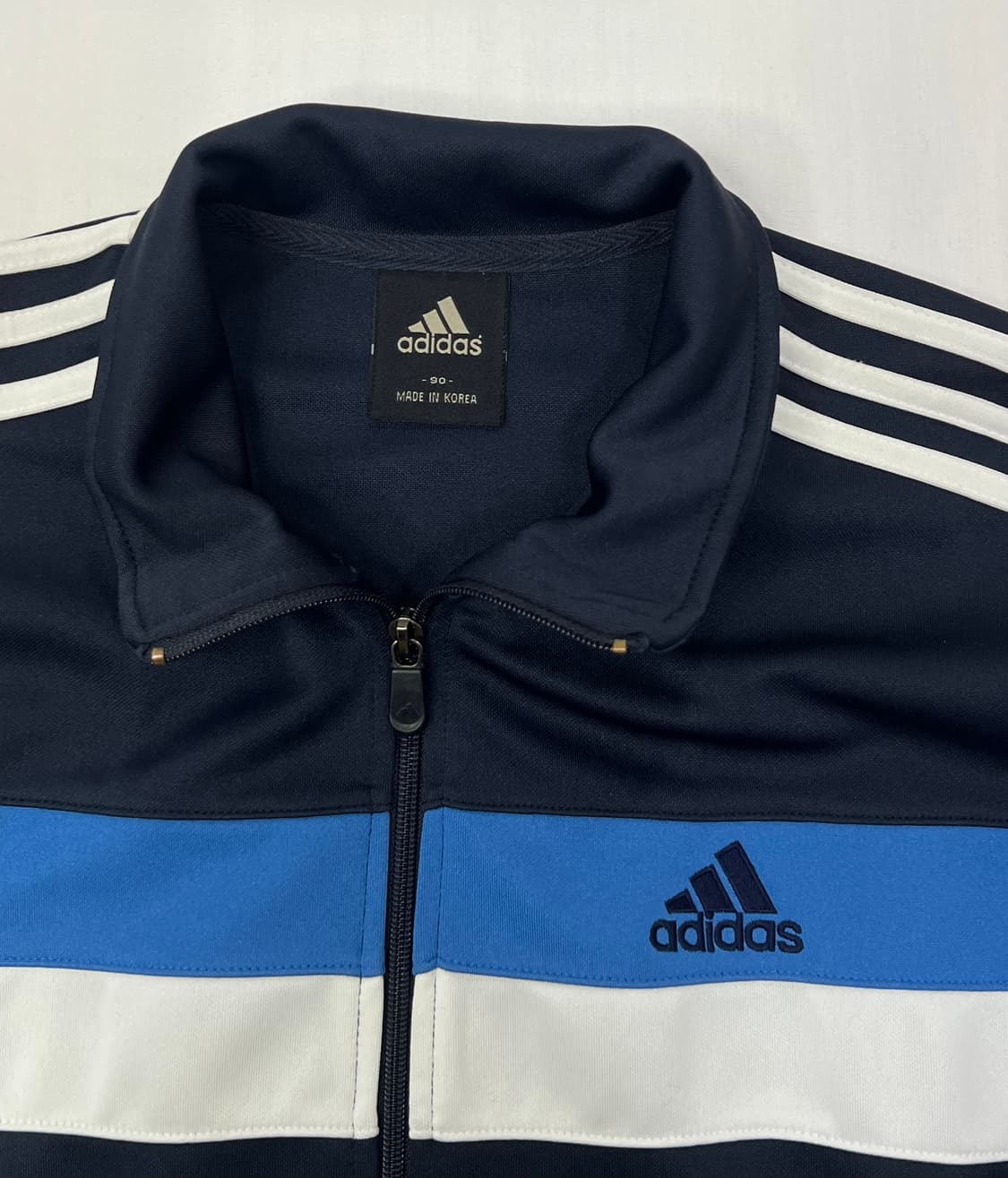 아디다스 삼선 네이비 트랙탑 져지 S 상품이미지4