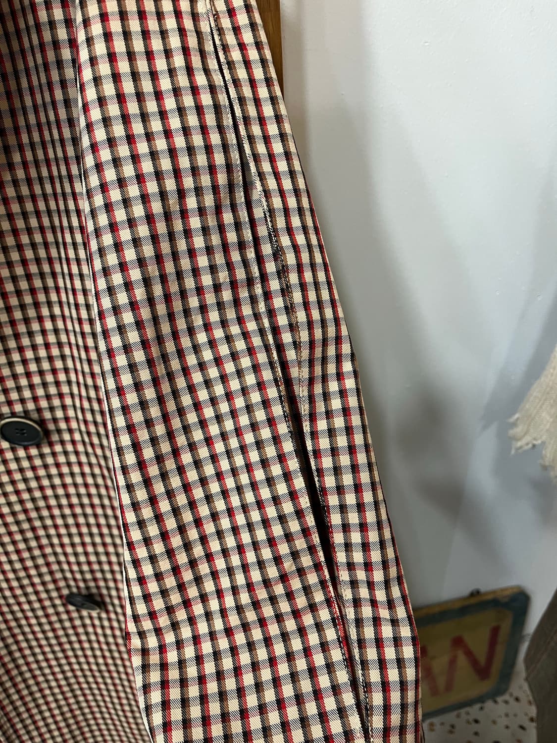 잇미샤 체크 노카라 벨티드 코트 상품이미지6