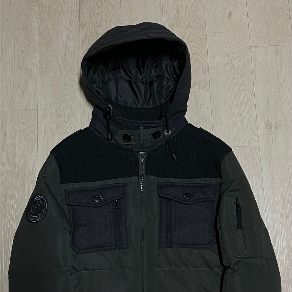 노이즈 디비전 와펜 후드 패딩 점퍼 [딥 카키] M/95 상품이미지2