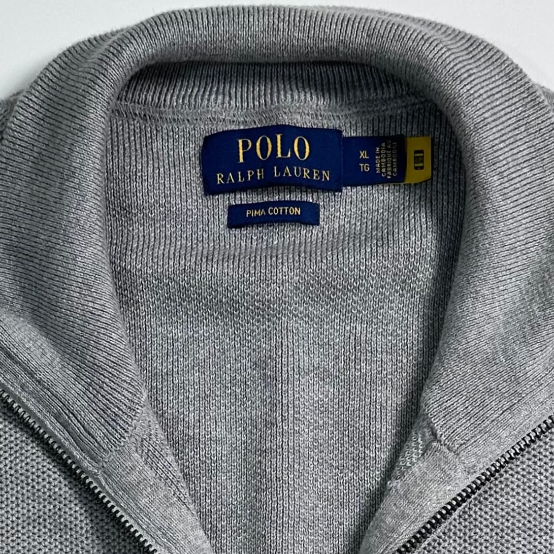 폴로 랄프로렌 그레이 코튼 니트 집업 상품이미지4