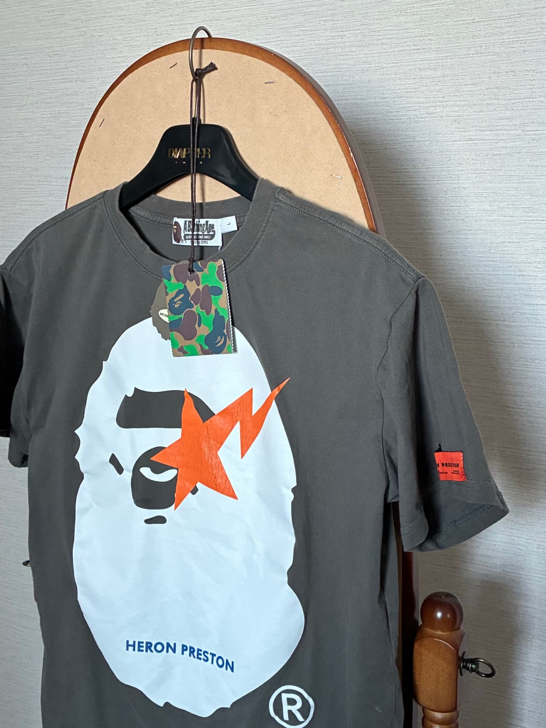 베이프 BAPE 차콜 반팔 티셔츠 L 상품이미지1