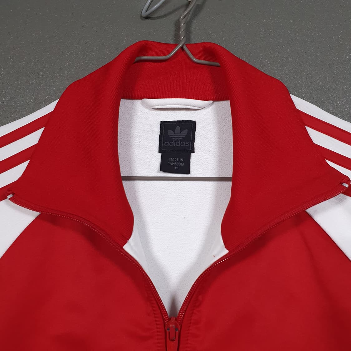 3XL (115) 아디다스 캄보디아 흰빨 베켄바우어 트랙탑 져지 자켓 상품이미지4