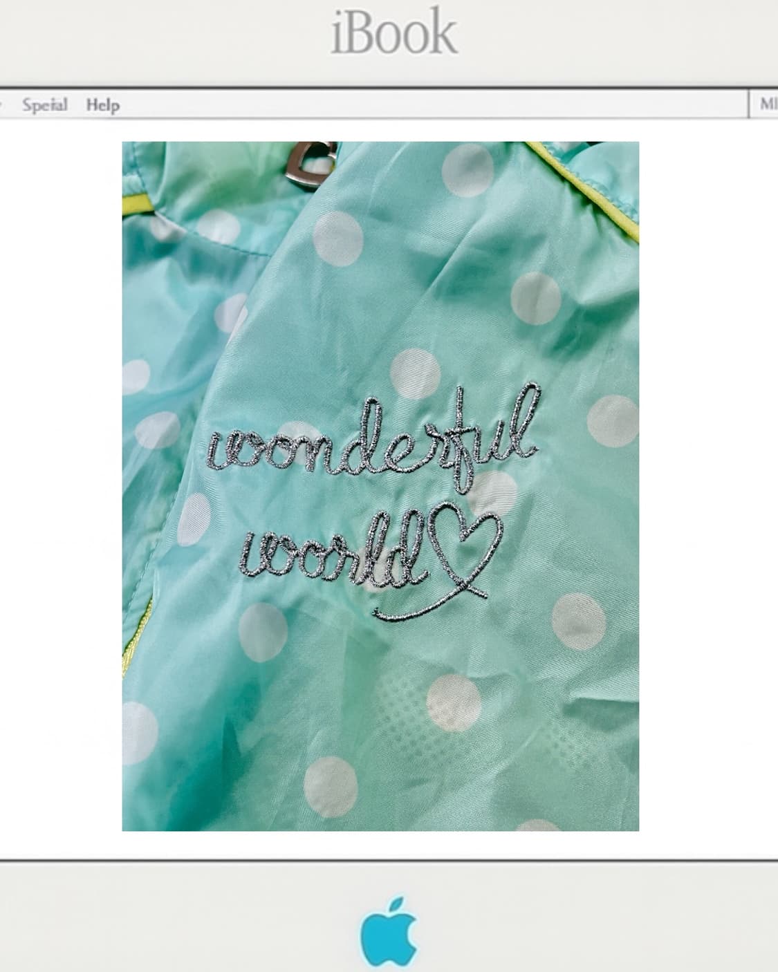 jp vintage 민트 × 옐로우 도트 패턴 윈드브레이커 상품이미지3