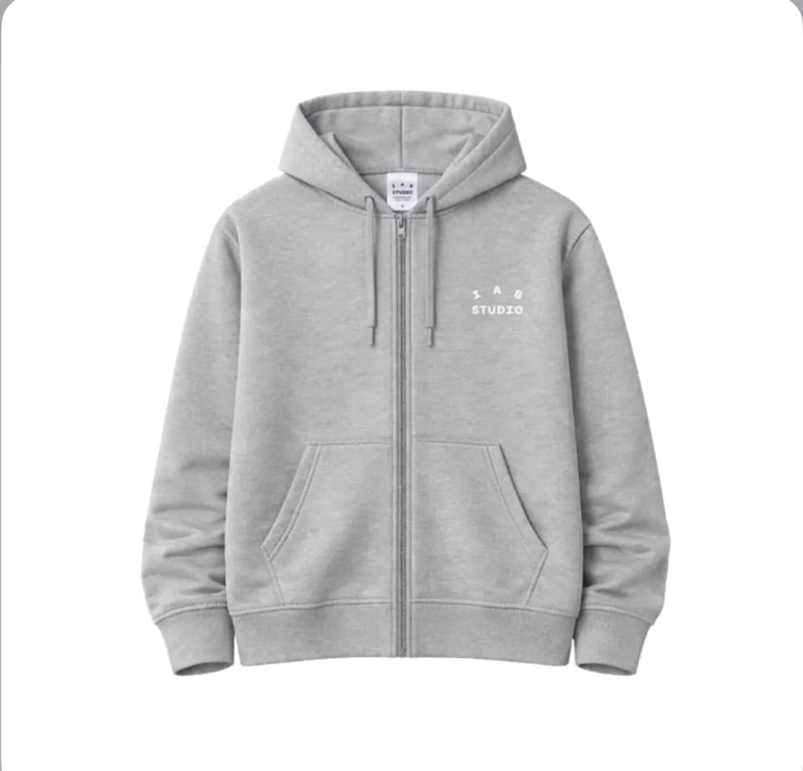 아이앱 스튜디오 후드 집업 그레이-26SS L사이즈 상품이미지1
