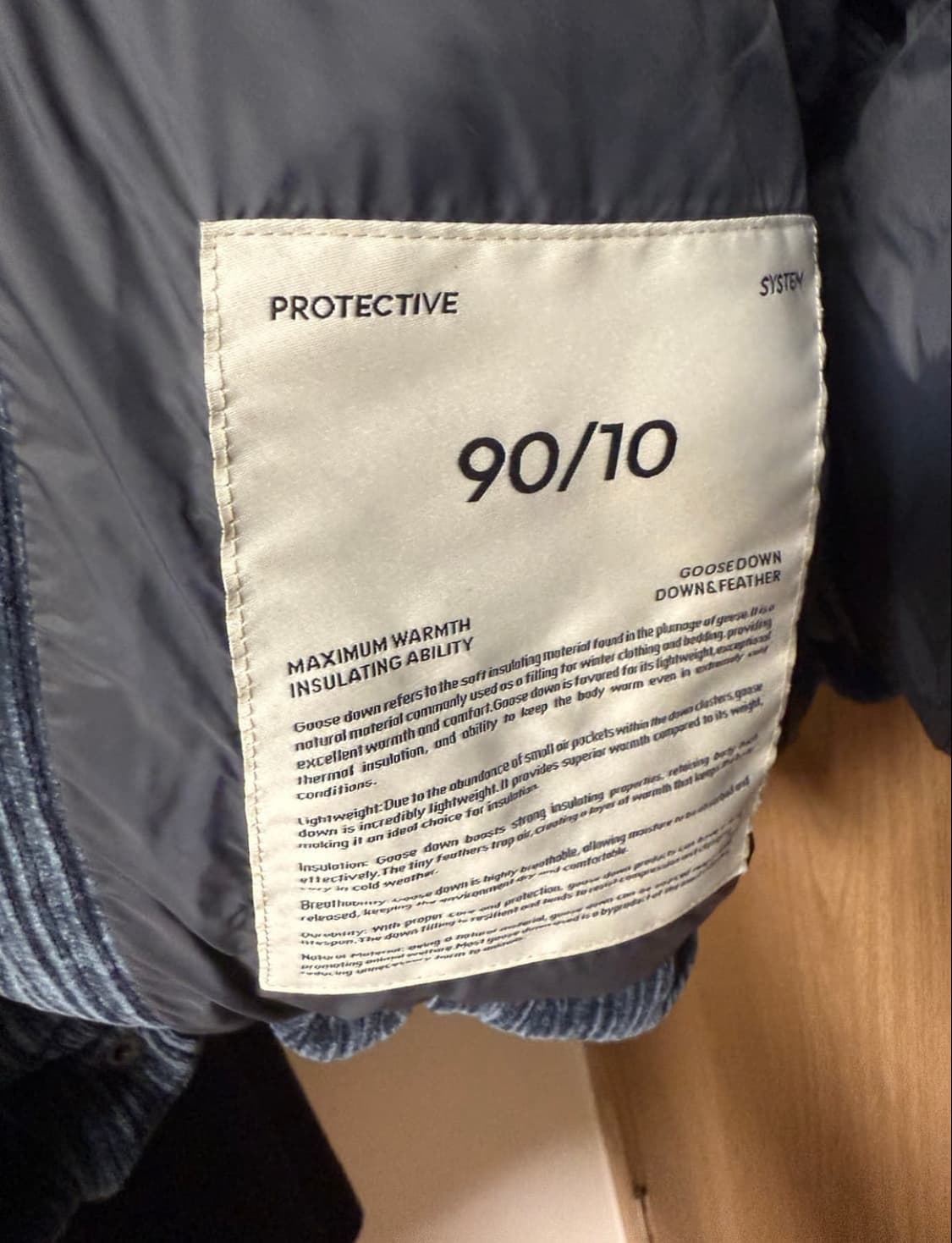 벨리에 코듀로이 패딩 네이비 L 상품이미지3