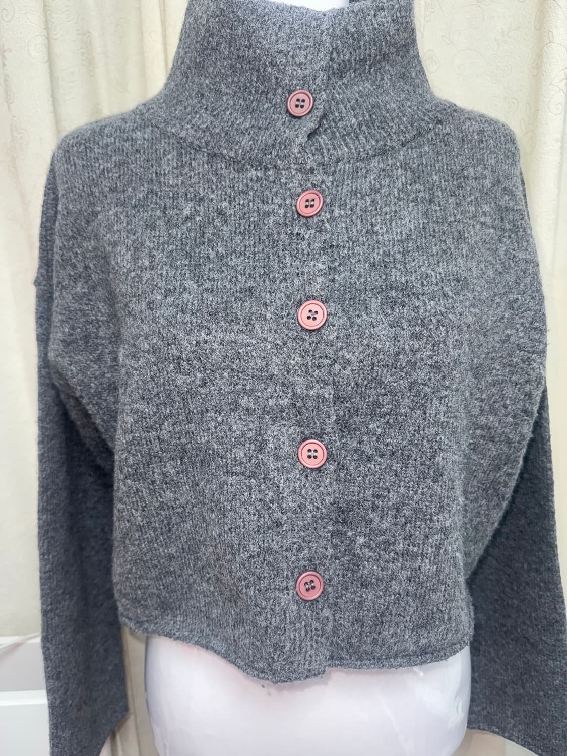 High neck mohair cardigan 상품이미지3