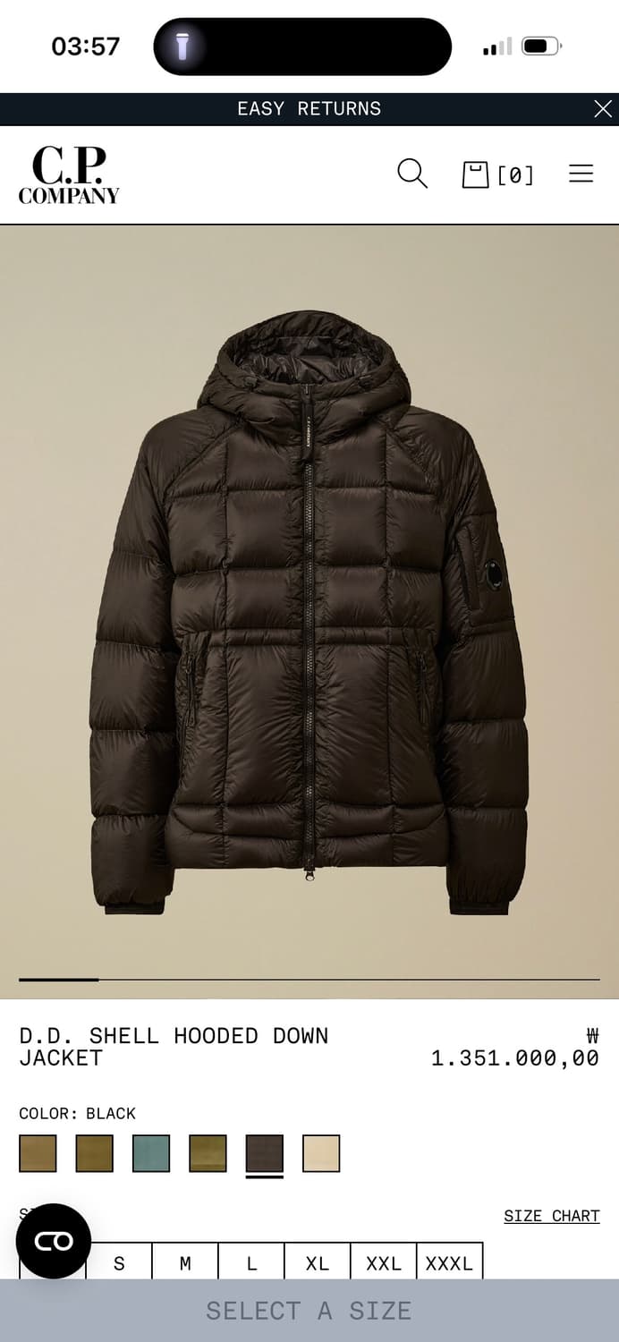 cp컴퍼니 디디쉘 패딩 m 상품이미지1