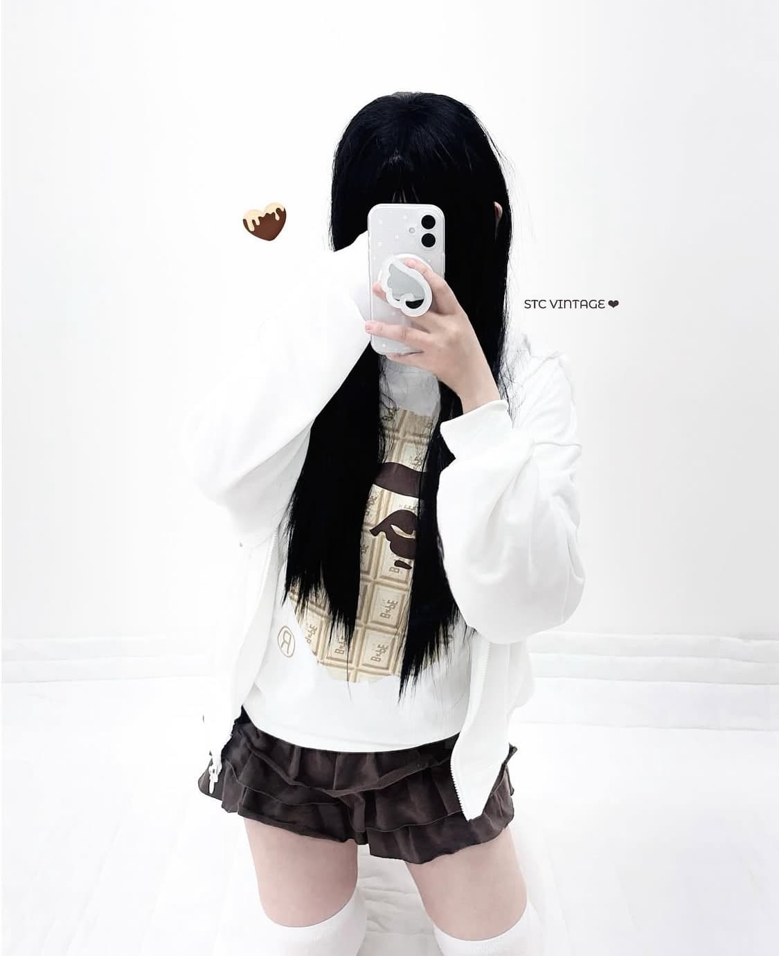 베이프 밀크초코 티셔츠 라떼갸루 stc빈티지 도트 히메갸루 대장 진리 상품이미지1
