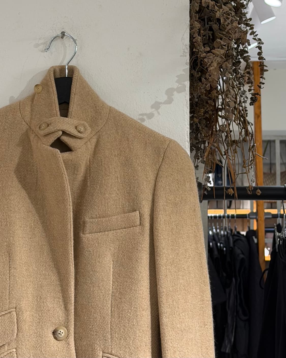 랄프로렌 베이지 울 넥 버튼 롤업 슬리브 자켓 상품이미지3