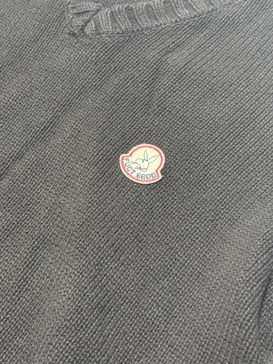 FUCT SSDD 몽클레어 패러디 로고 니트 가디건 상품이미지2