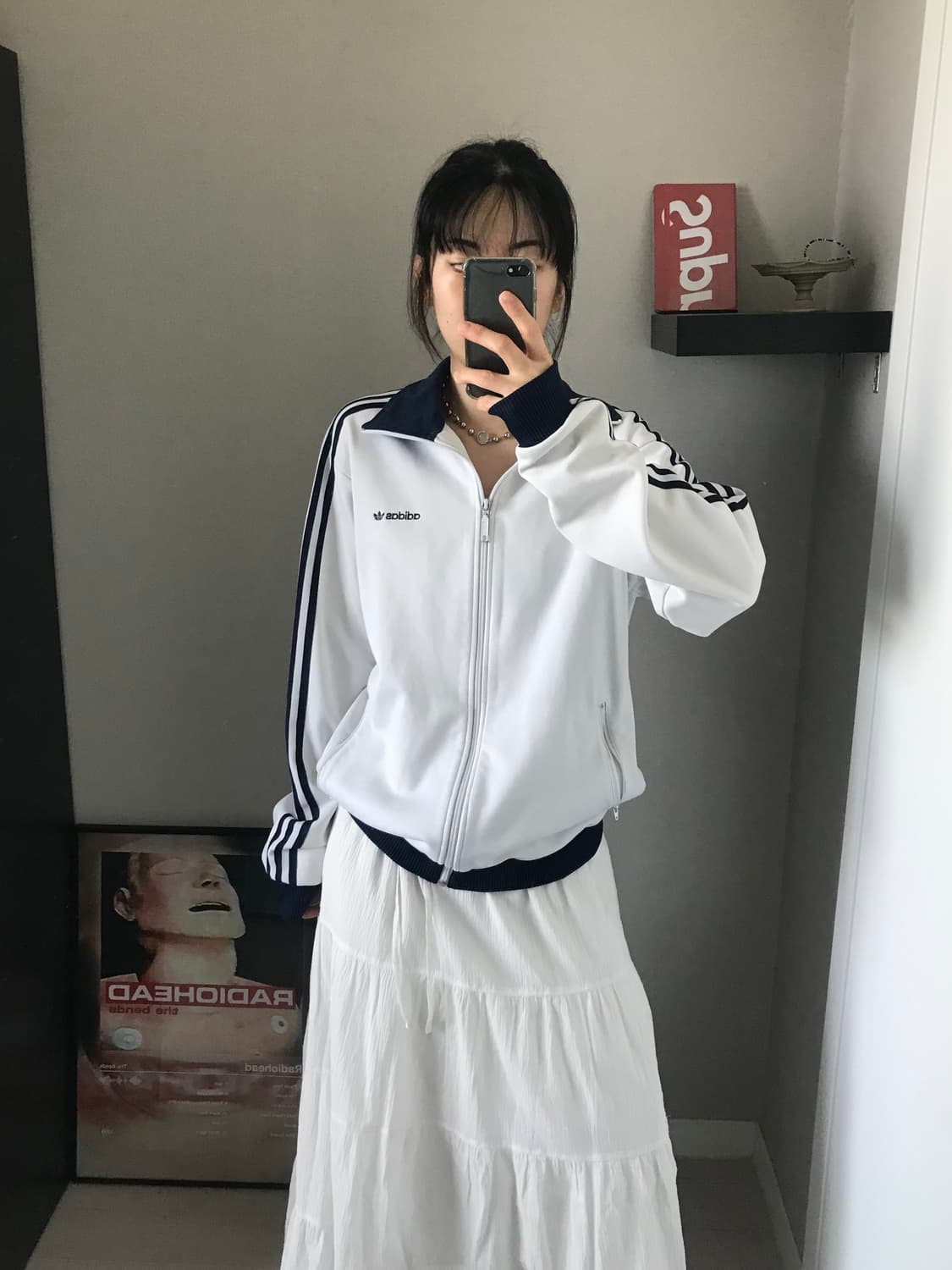 아디다스 00년대 올드스쿨 베켄바우어 화이트 져지 상품이미지3