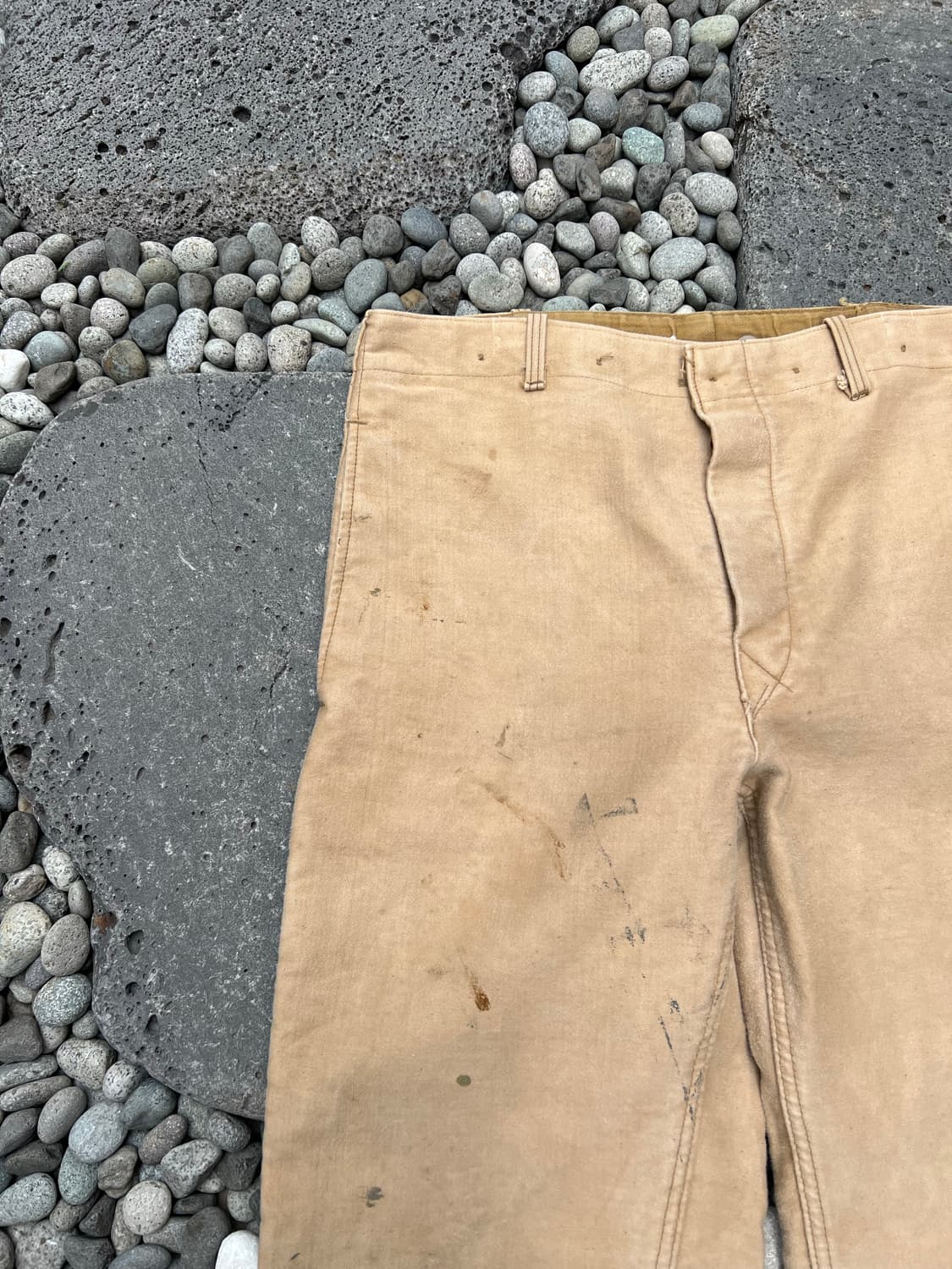 (36인치)OLD VINTAGE FADED BEIGE 몰스킨워크팬츠 상품이미지5