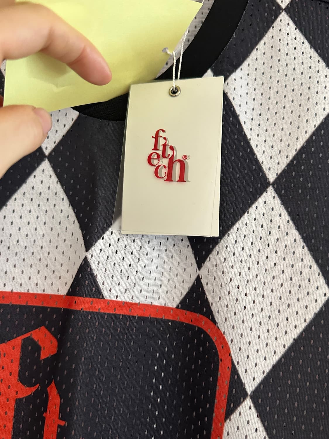 새상품) Fetch 다이아몬드 패턴 티셔츠 M 상품이미지5